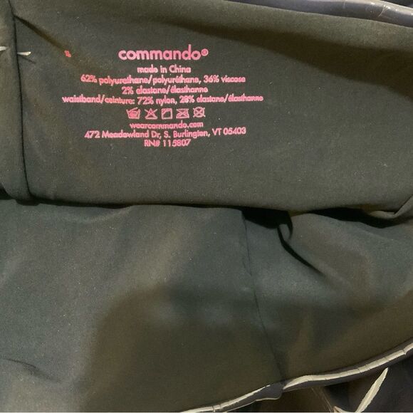 Commando Classic Faux Patent Leather Leggings High Rise Blue Pants Women’s Sz S - Picture 8 of 9